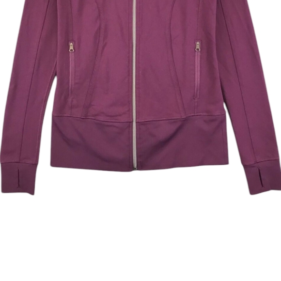Lululemon Vine Plum Zip Up Jacket Zipped Pockets with Thumb Holes - Picture 4 of 11